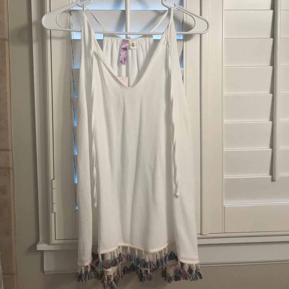 New with tags!!!! Fringe tank top