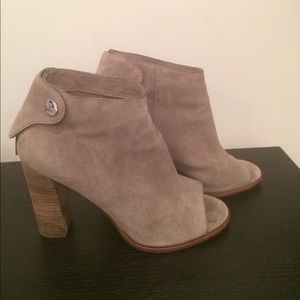 Suede coach booties
