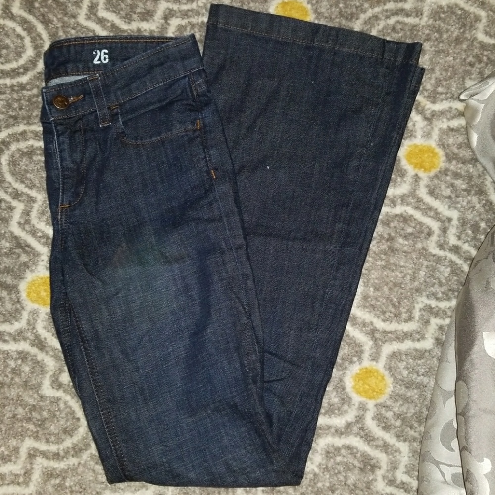 J crew size 26 wide leg jeans