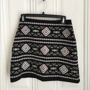 Gorgeous black and ivory embroidered skirt!
