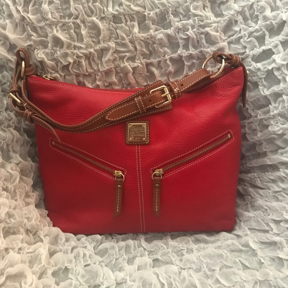 Dooney and Bourke red leather hobo style purse!!