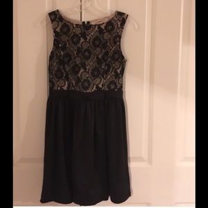 Black and Tan lace dress
