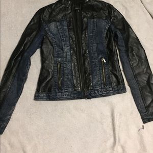 leather/jean jacket