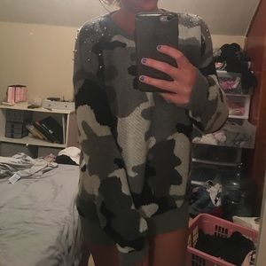 Camo sweater