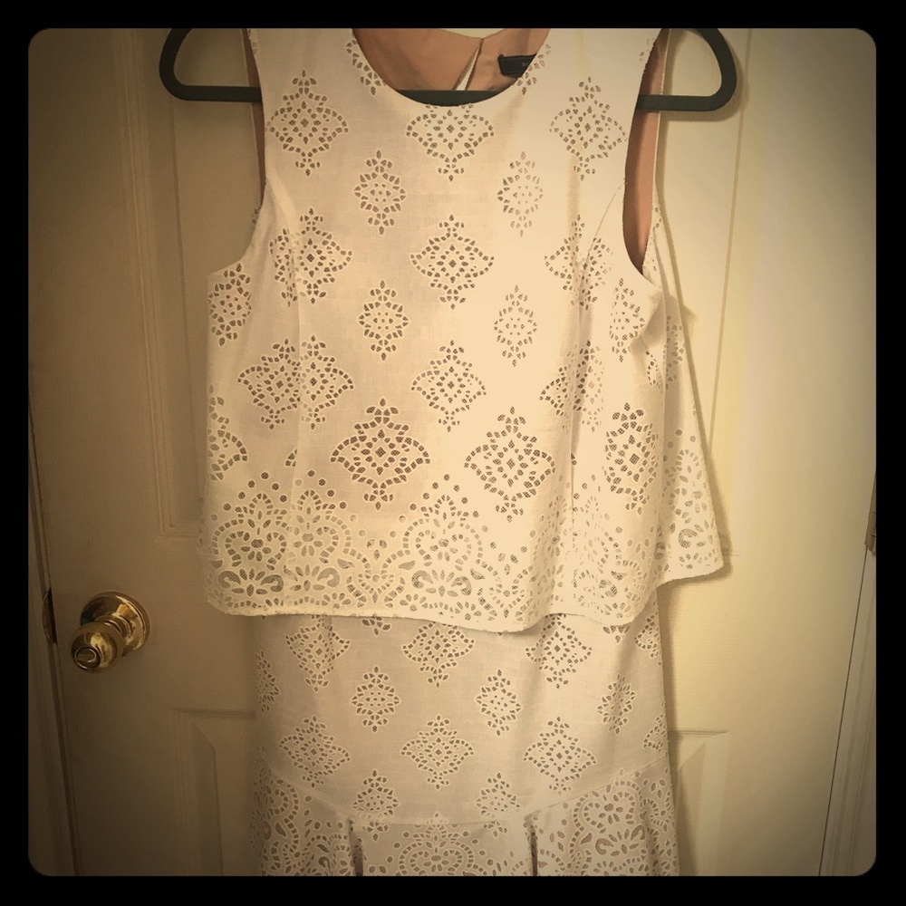 White BCBG dress