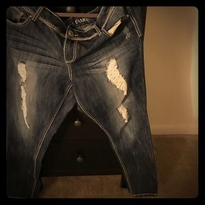 Plus size skinny jeans.