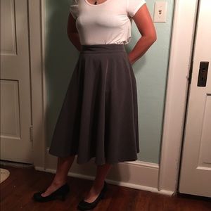 Grey Midi Skirt