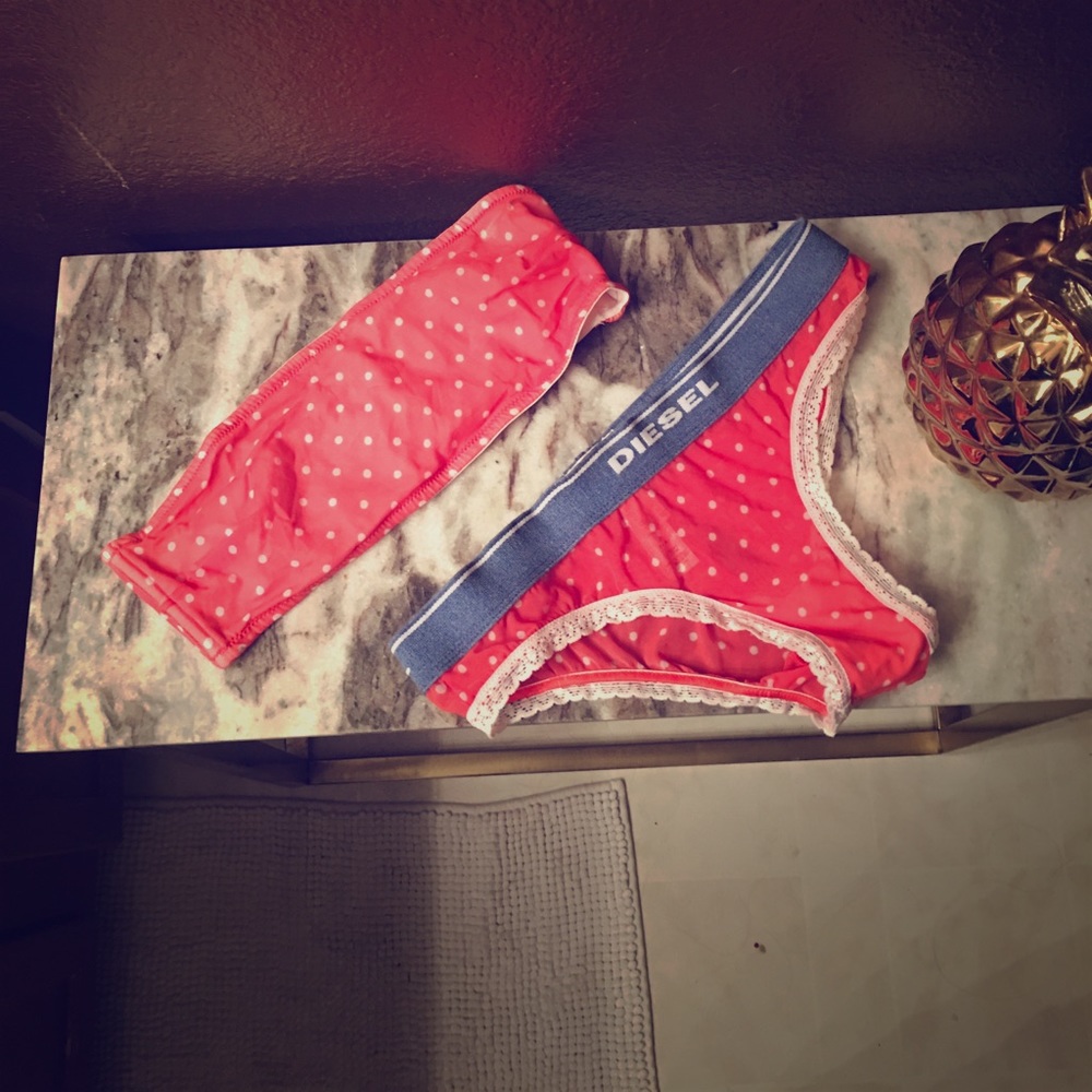 Diesel bandeau and pantie set