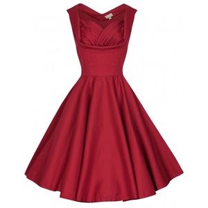 Lindy Bop Ophelia Red Swing Dress (US size S)
