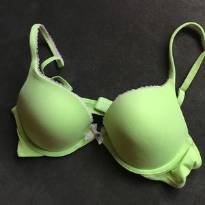 36B Neon Green Push-up Bra