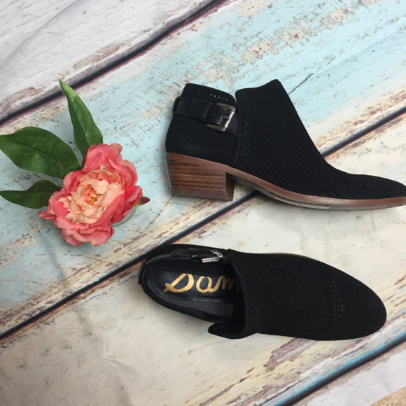 NIB Sam Edelman Paula Perforated Suede Ankle Boot - Picture 7 of 8