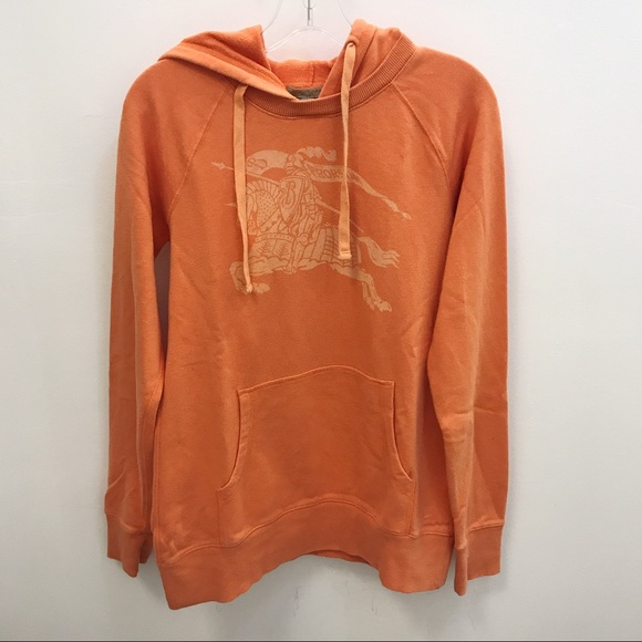 Burberry Tops - Burberry Orange Distressed Hoodie