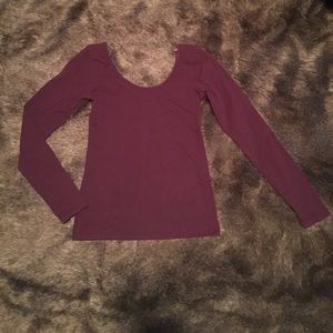 Burgundy Mid-rise Top