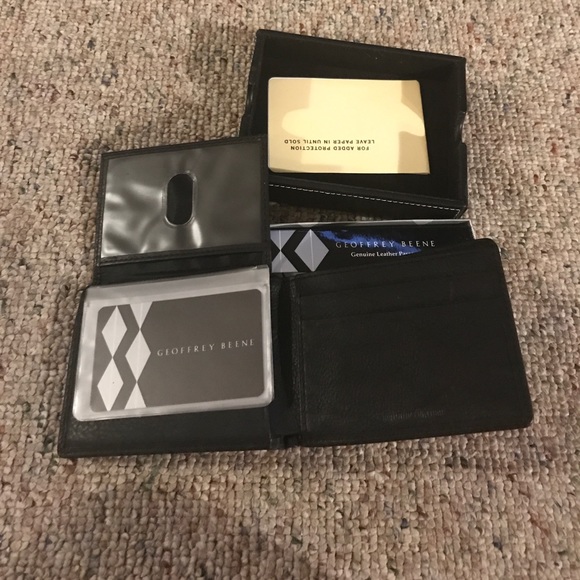NWB GEOFFREY BEENE GENUINE LEATHER WALLET - Picture 2 of 8