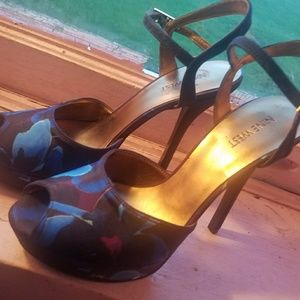 nine west blue heels