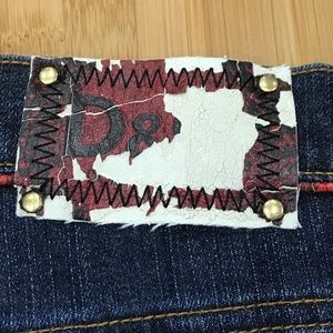 Dolce Gabbana vintage Blue Jeans 28x42 Red Trim