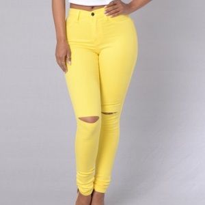 Fashionnova Lemon Canopy Jeans