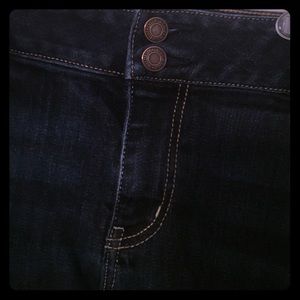 AmericanEagle 18Short dark wash jeans.