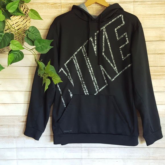 Nike Other - Nike Therma Fit Black Hoodie Sweatshirt Camo Mens