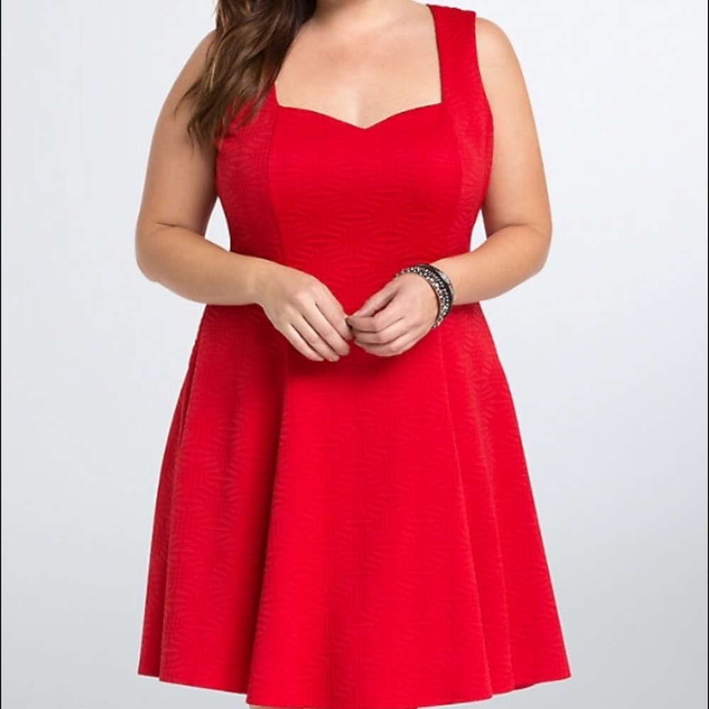 *Sold* Torrid Size 2 Textured Knit Fluted Dress