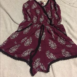 band of gypsies burgundy romper