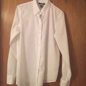 Chaps women's button down White blouse