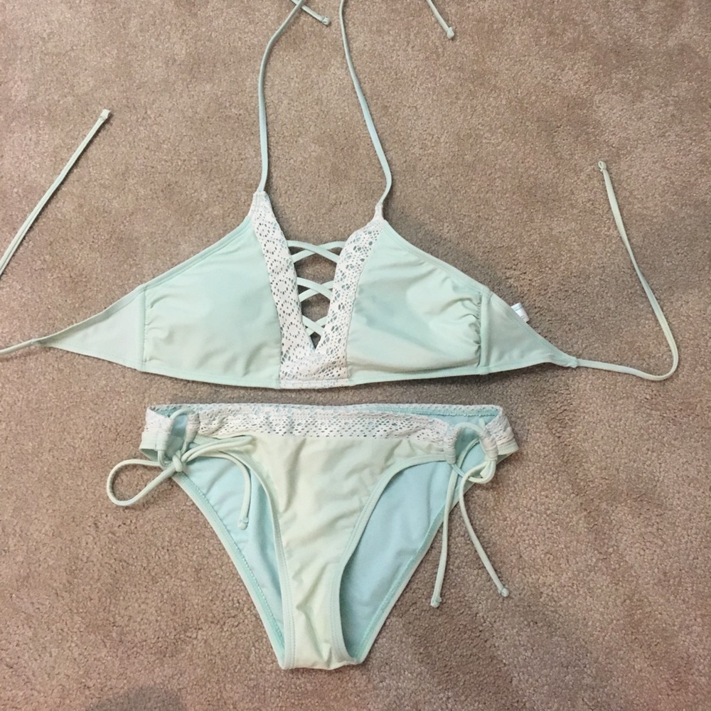 Blu C light blue two piece swim suit