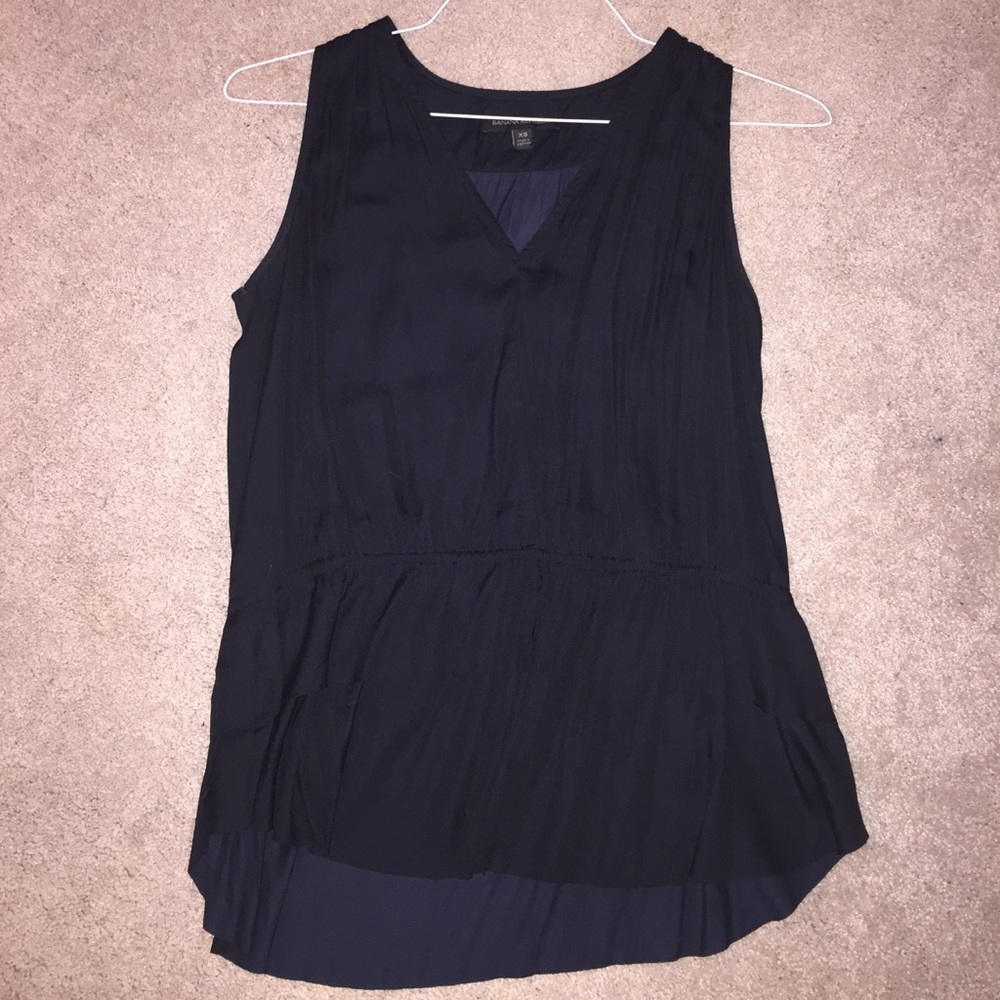 Black Friday sale Banana republic black silk top