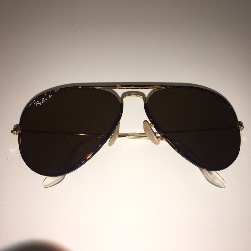 🔥Polarized Ray-Ban Aviators with Tortoise Gold