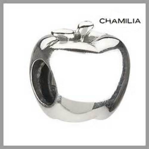 NEW CHAMILIA ~APPLE~ TEACHER STERLING CHARM BEAD