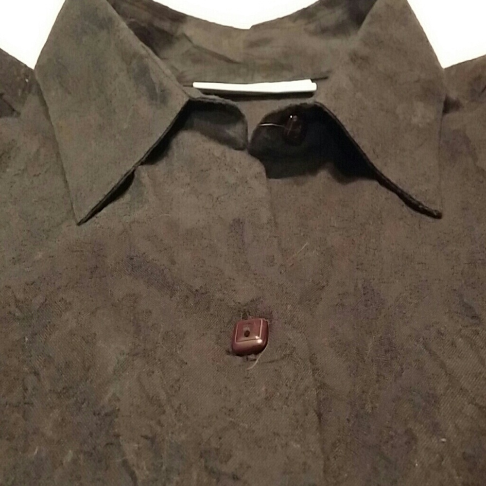 Sheer 3/4 Sleeve Black Blouse