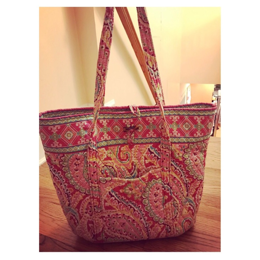 Vera Bradley Pink Paisley Tote Excellent Condition