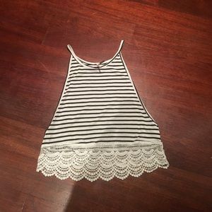 Black and White Striped Tank
