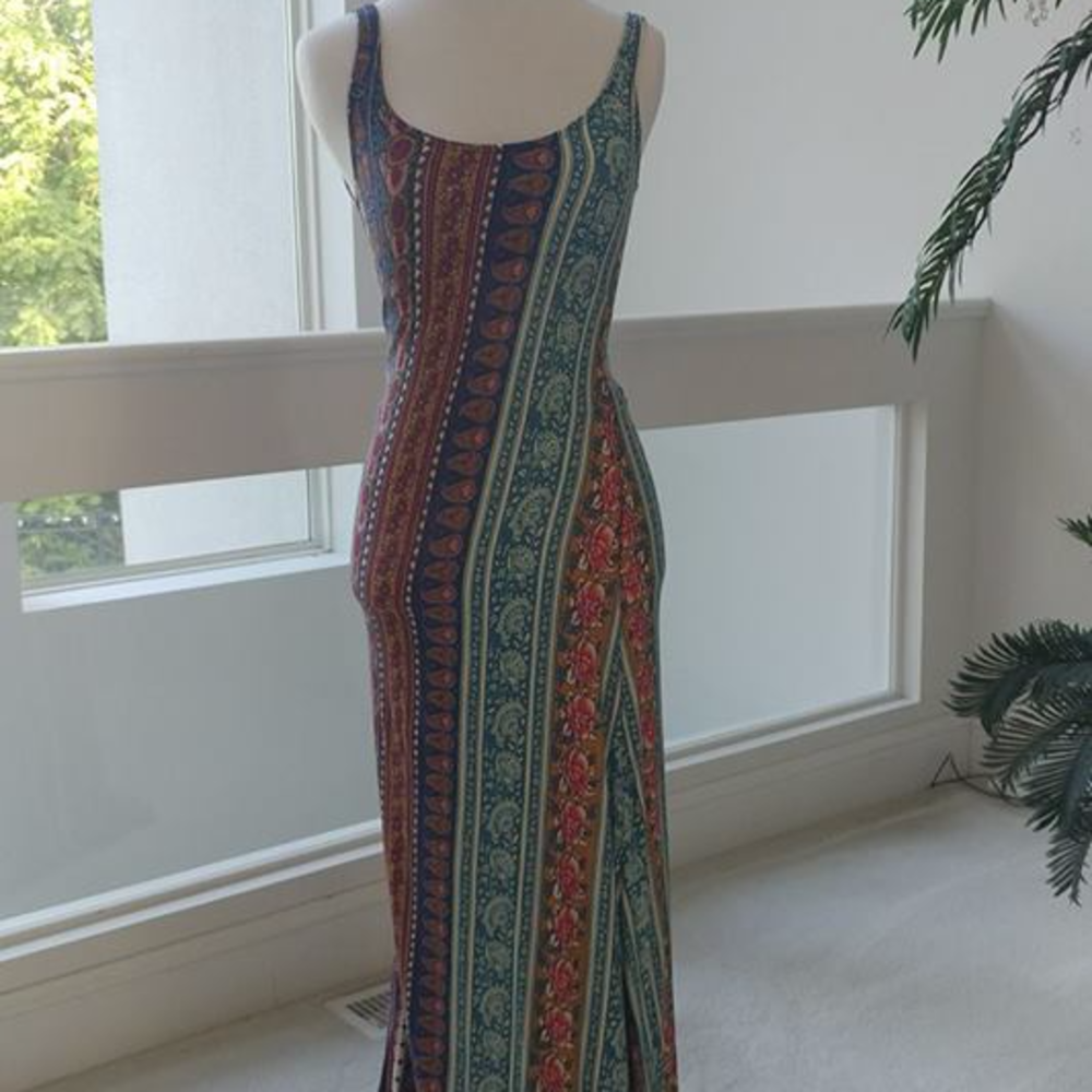 XS boutique Novella Royale maxi patchwork dress