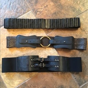 Set of 3 black belts sz M