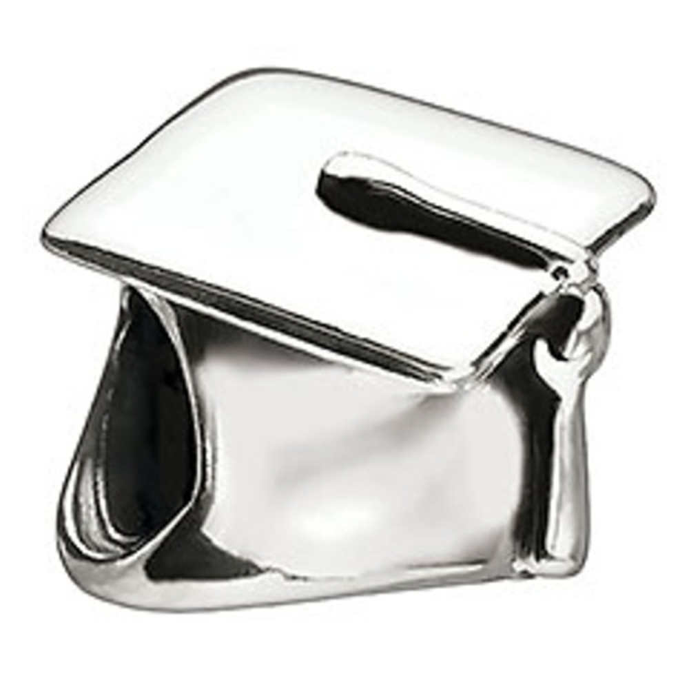 NEW CHAMILIA ~GRADUATION CAP~ STERLING SILVER BEAD
