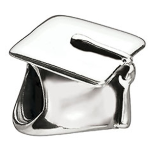 NEW CHAMILIA ~GRADUATION CAP~ STERLING SILVER BEAD