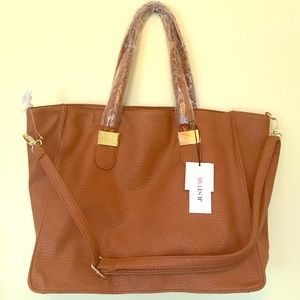 NWT JustFab Crossbody Tote Braided Handles