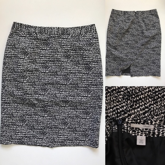 Halogen Black and White Patterned Skirt - Picture 1 of 3
