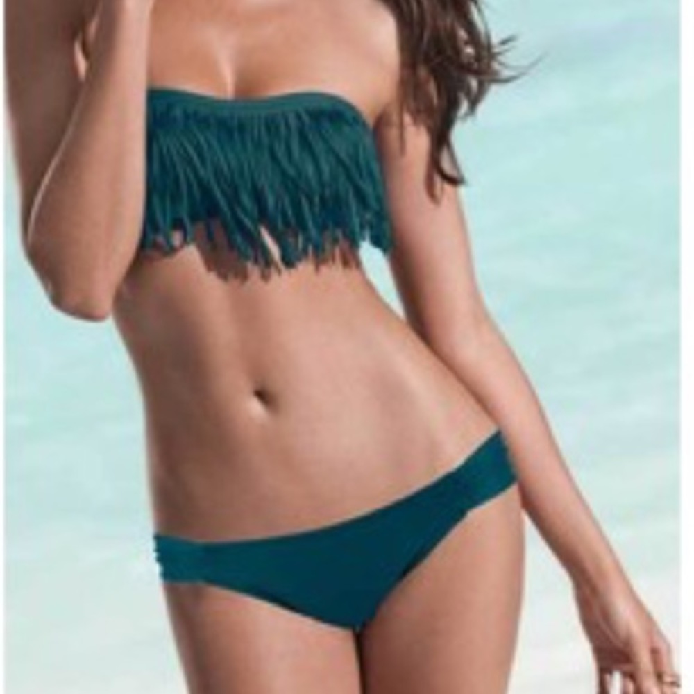 L*Space Fringe bikini- dark teal