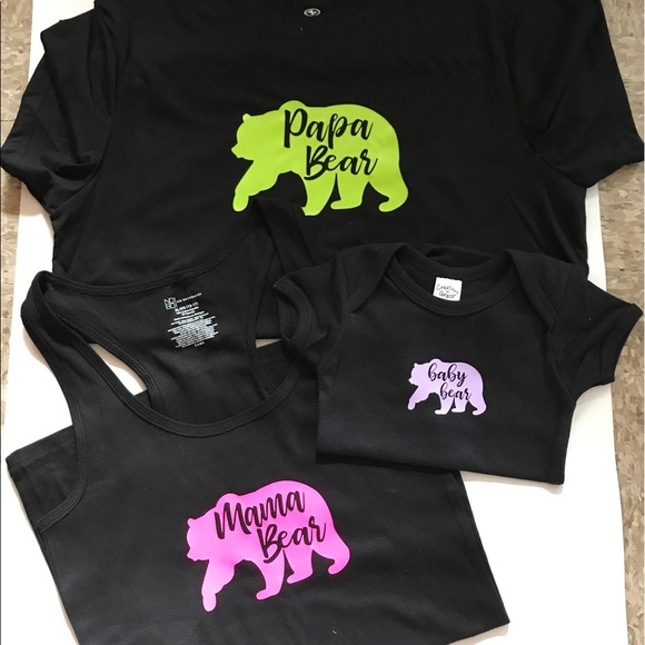 mama papa baby bear shirts