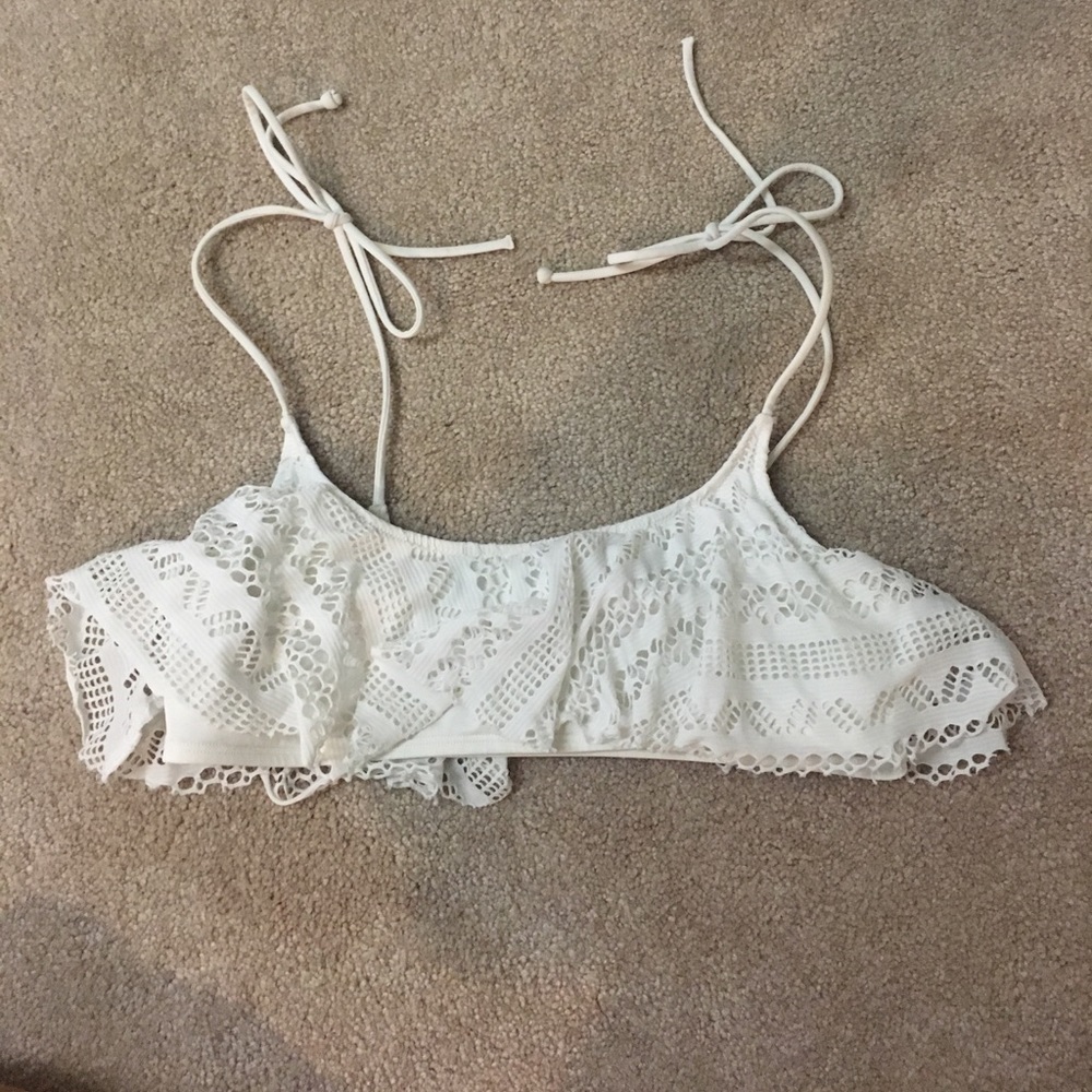PINK White lace  swimsuit top