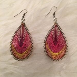 Teardrop Thread Earrings