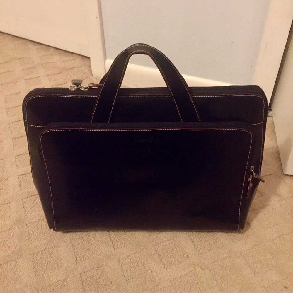 Leather lap top bag