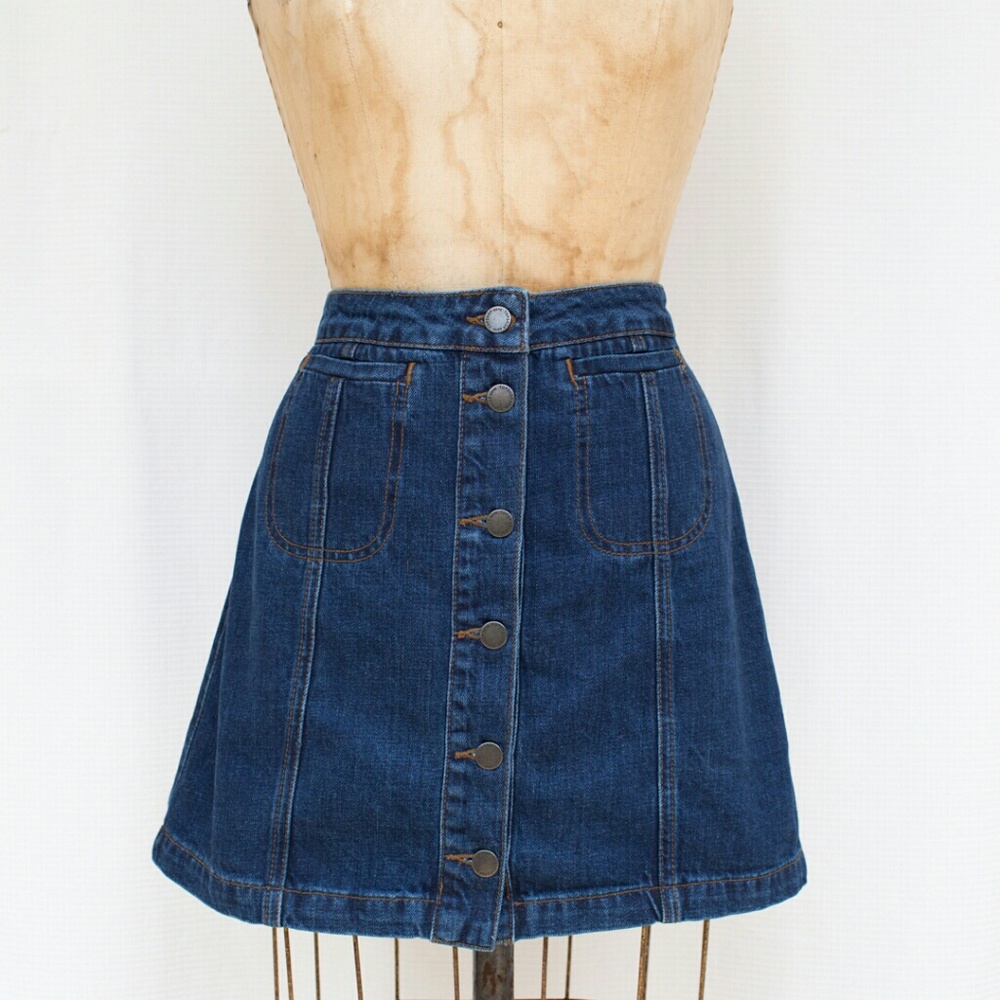 Topshop Denim Mini Skirt
