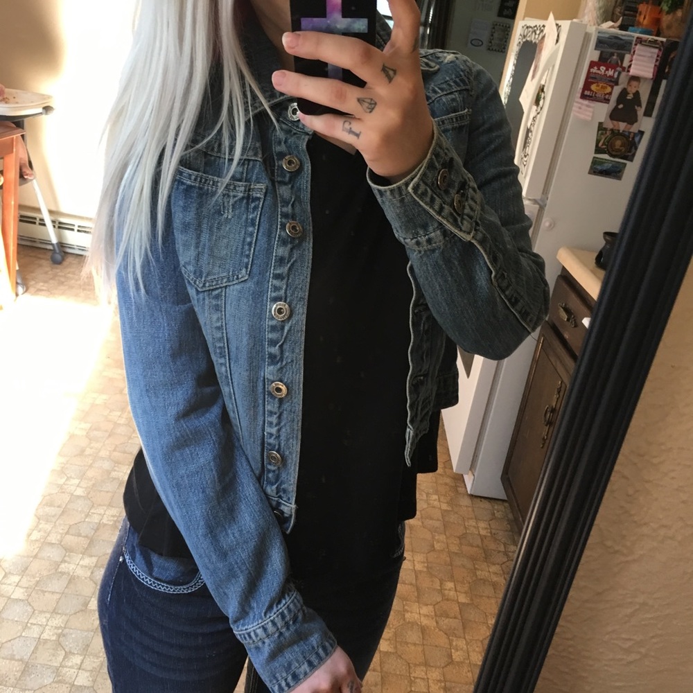 Blue Asphalt Denim Jean distressed jacket