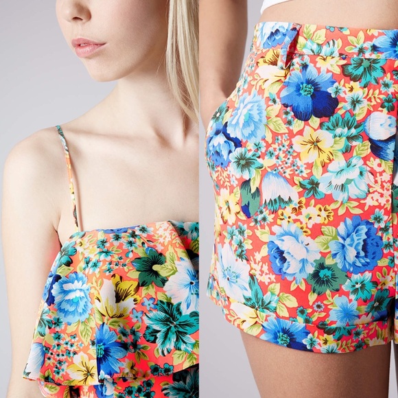Topshop Other - TOPSHOP Fluro Floral Outfit NWOT