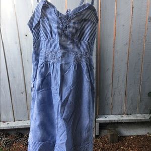 American Eagle Stripped Blue Dress