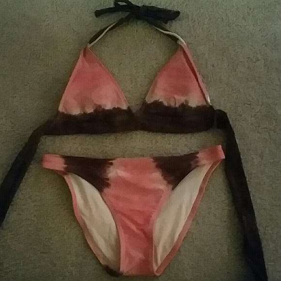 Pink and brown bikini - Picture 2 of 4