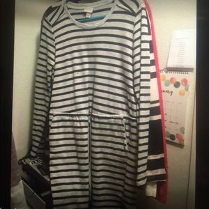 Black and white sweater dress